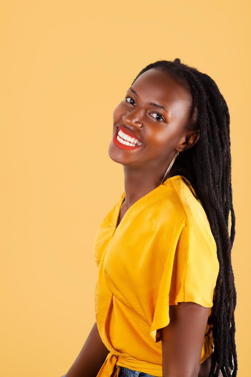 black woman portrait smiling